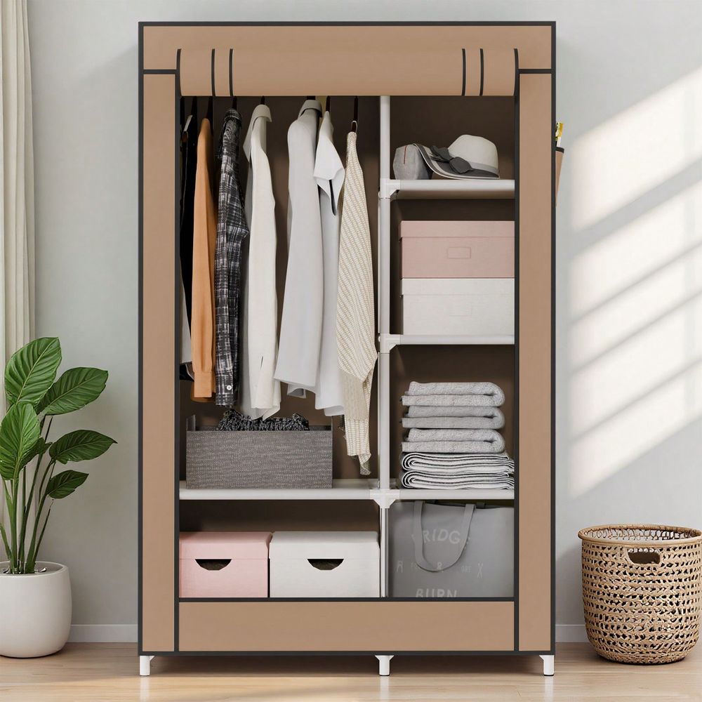 Closet Storage For Hanging Clo - Wardrobe Closet Portable Fabric Cover 评论和价格