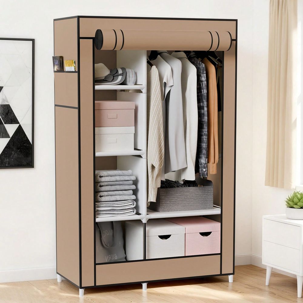 Closet Storage For Hanging Clo - Wardrobe Closet Portable Fabric Cover 评论和价格