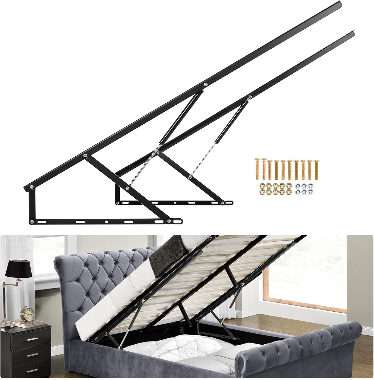 4.6 FT Bed Lift Mechanism, 176 - Gas Lift Storage Bed Hydraulic 评论和价格