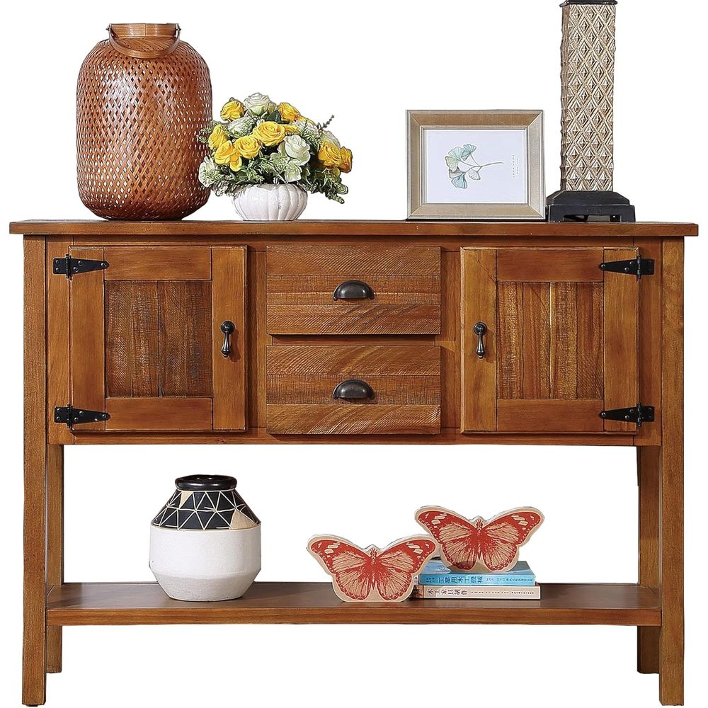 Solid Wood ole Table with Ders - Storage 评论和价格
