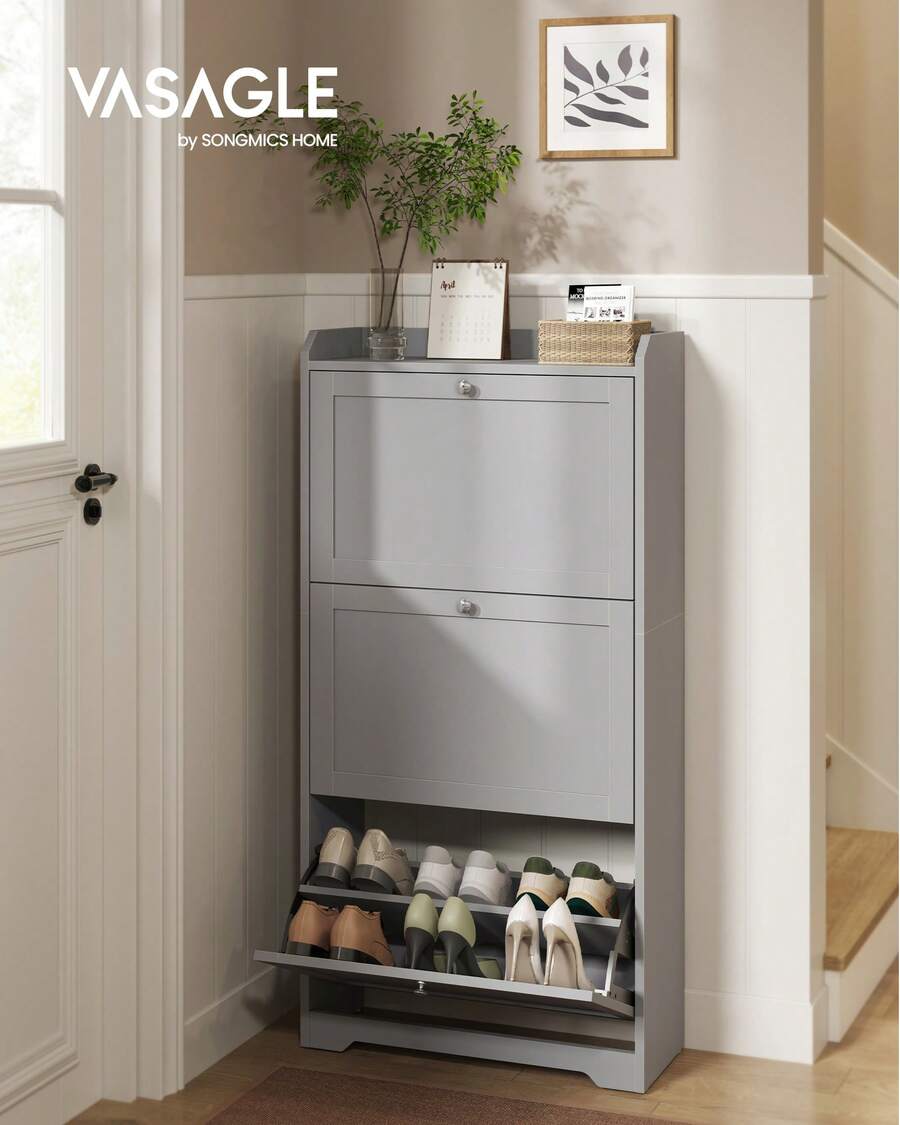 Shoe Cabinet With 3 Flip Drawe - Storage 评论和价格