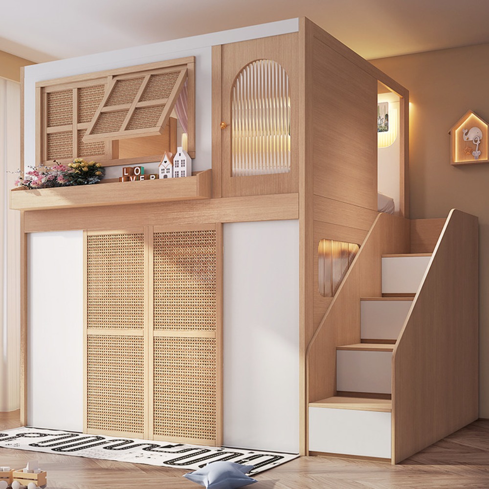 Bunk Bed with Separate Privacy - Bunk Bed With Stairs And Slide 评论和价格