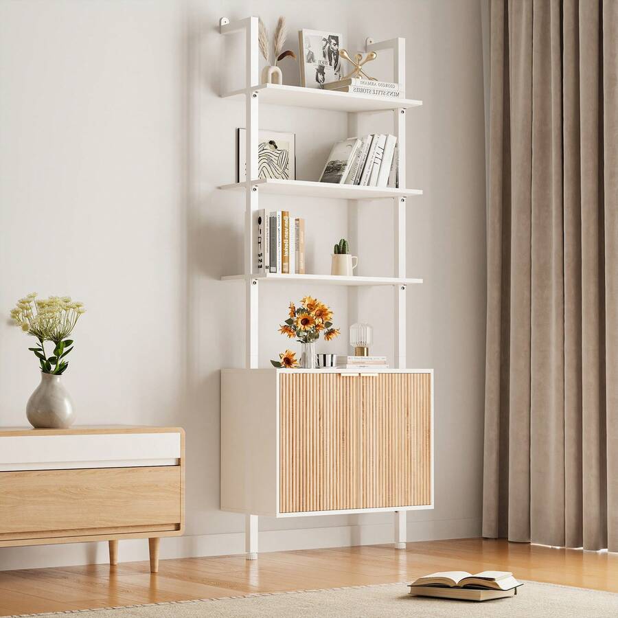 Chic Modern Ladder Bookcase Wi - Storage 评论和价格