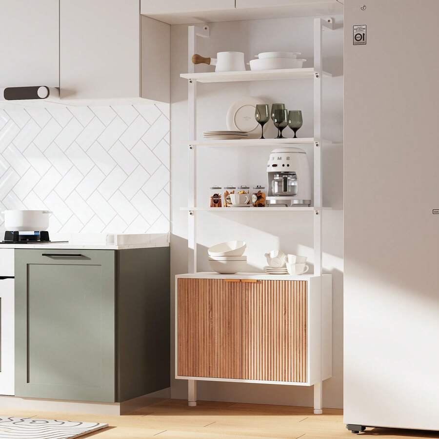 Chic Modern Ladder Bookcase Wi - Storage 评论和价格