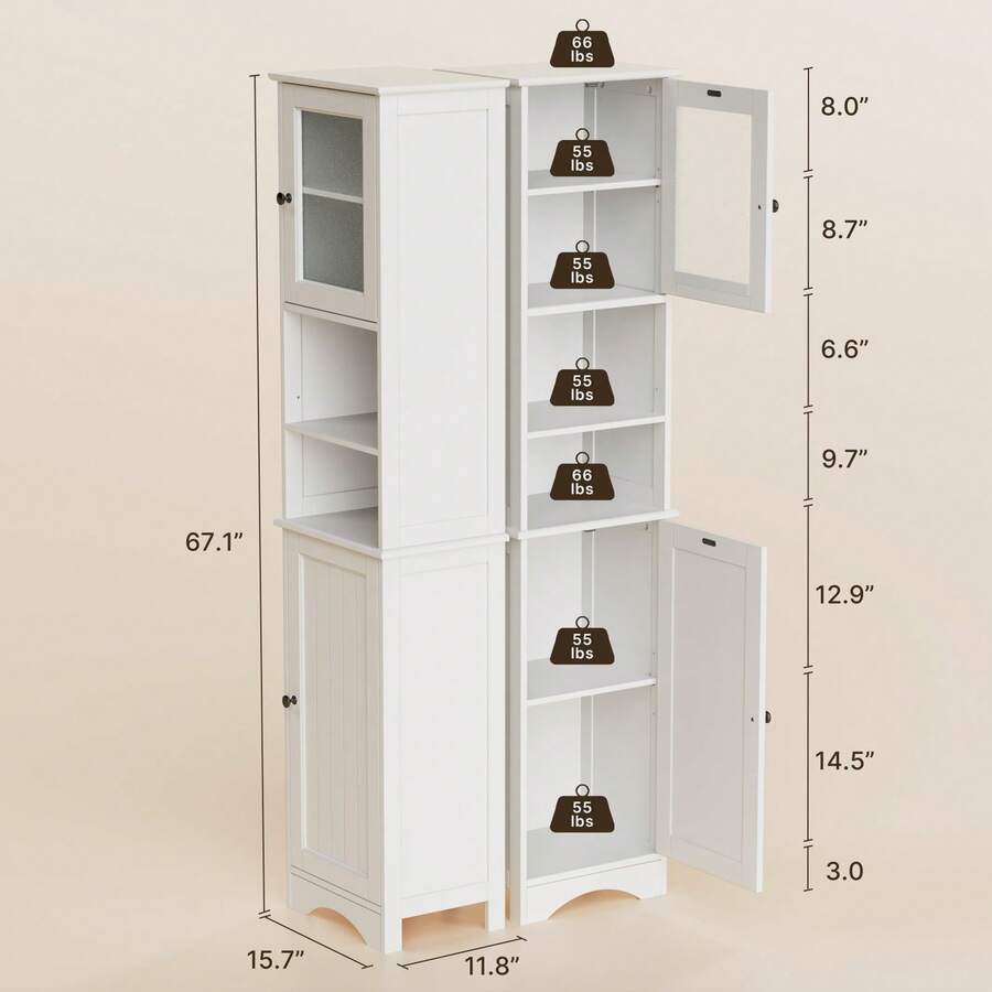 Bathroom Cabinet With Two-Way  - Storage 评论和价格